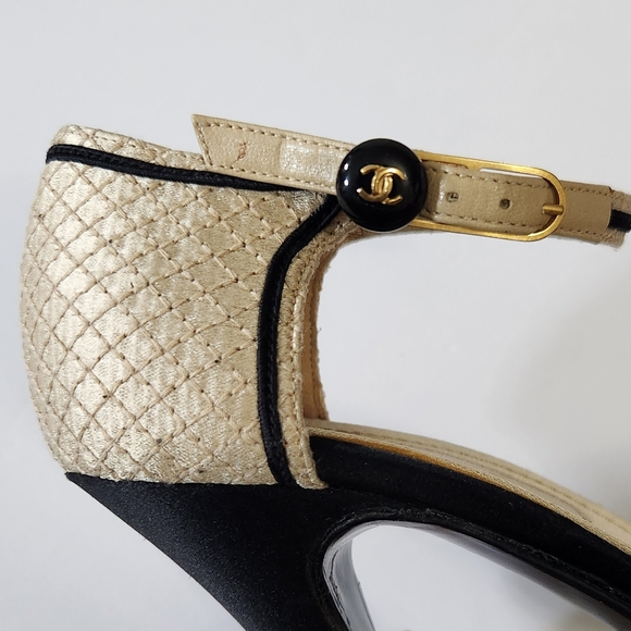 CHANEL Heels Classic Mary Jane Logo  CC‎ Ankle Strap - Picture 8 of 14